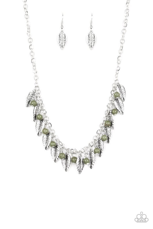 Boldly Airborne - Green - Paparazzi Necklace Image