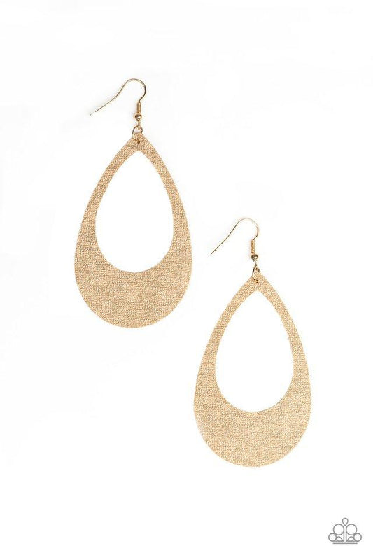 Paparazzi Earring ~ What a Natural - Gold