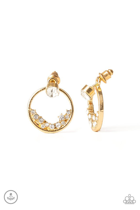 Rich Blitz - Gold - Paparazzi Earring Image