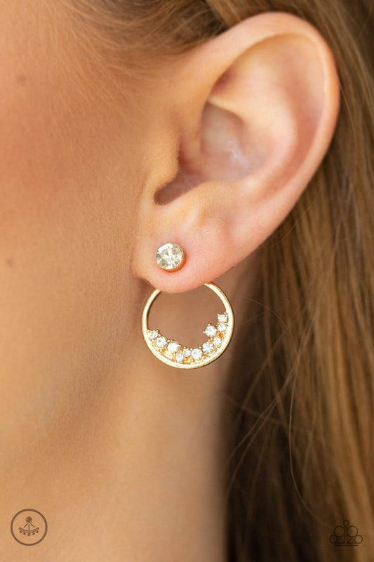 Rich Blitz - Gold - Paparazzi Earring Image