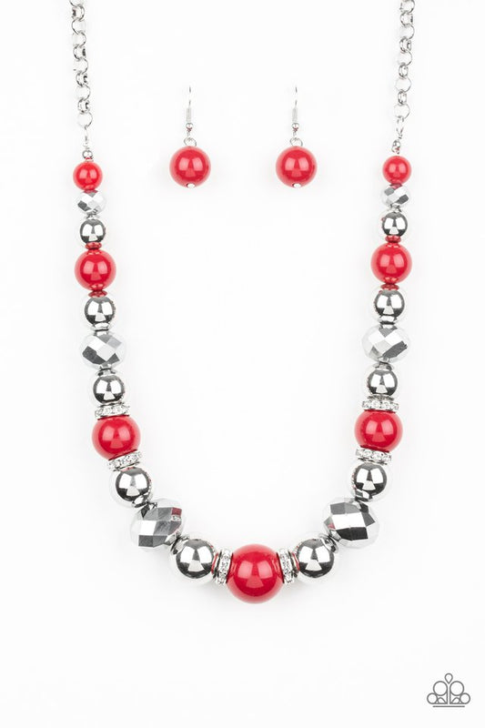 Weekend Party - Red - Paparazzi Necklace Image