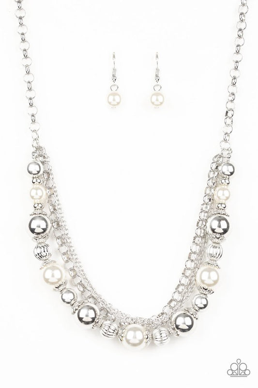 5th Avenue Romance - White - Paparazzi Necklace Image