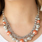 5th Avenue Romance - Orange - Paparazzi Necklace Image