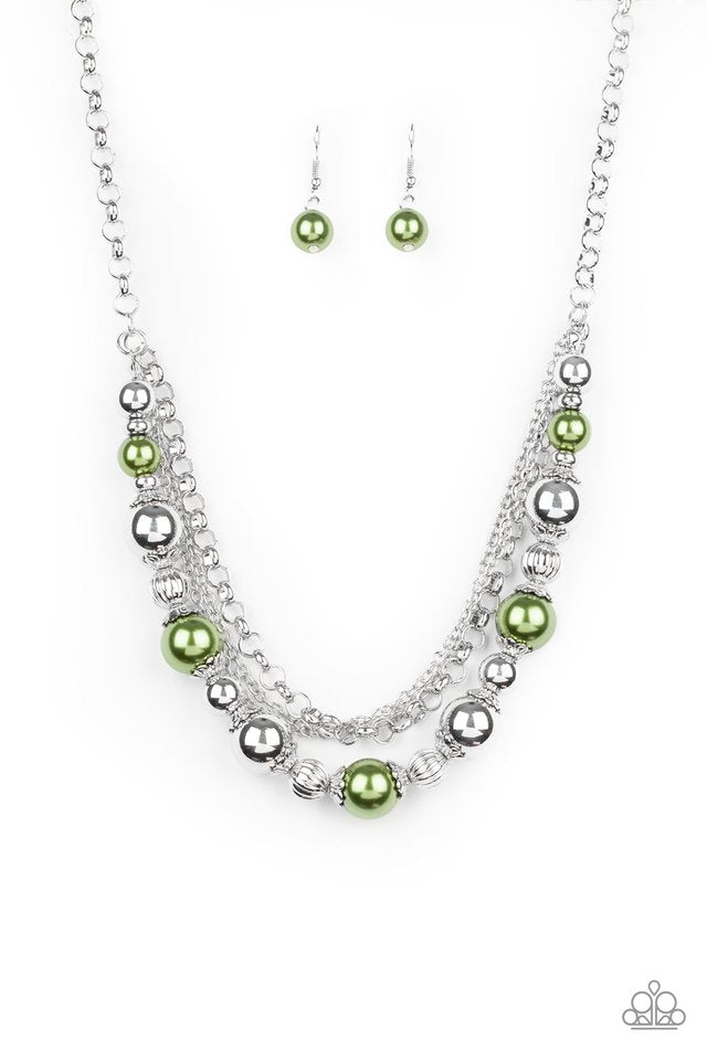 5th Avenue Romance - Green - Paparazzi Necklace Image