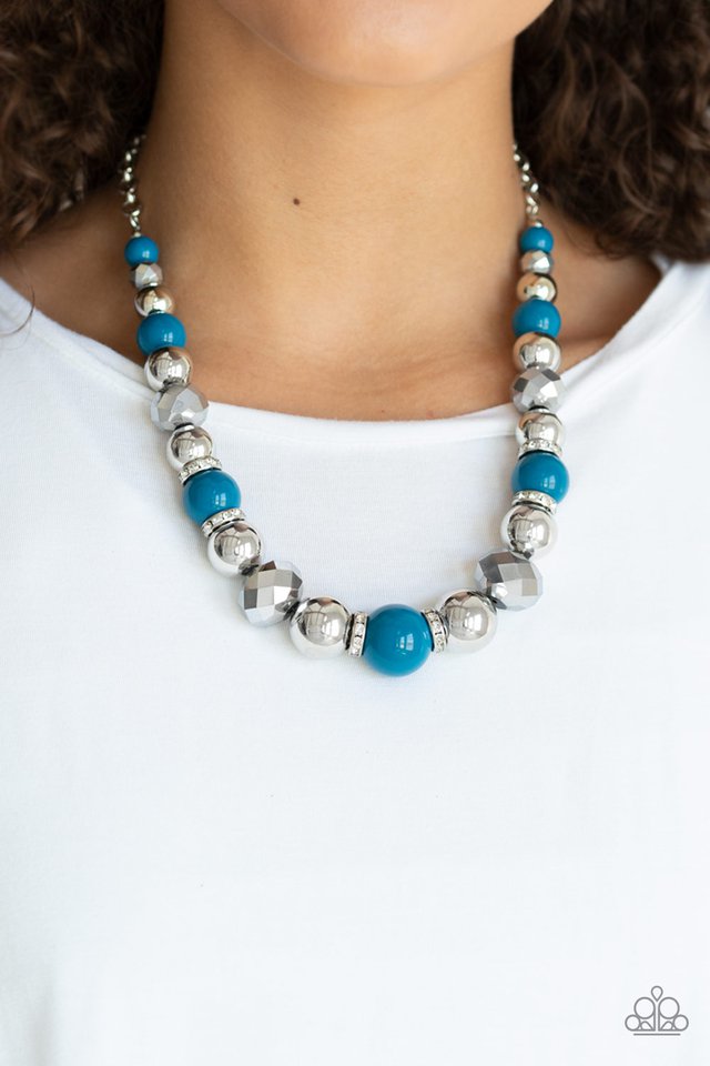 Weekend Party - Blue - Paparazzi Necklace Image