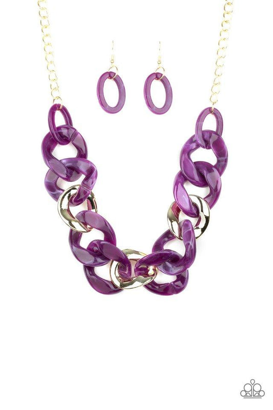 Paparazzi Necklace ~ I Have A HAUTE Date - Purple