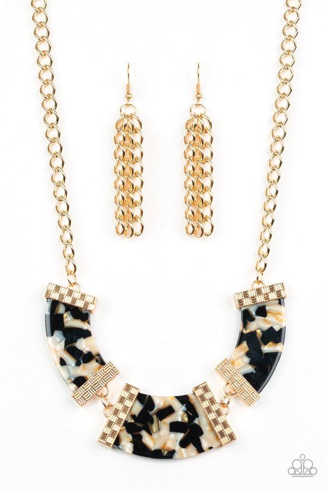 Paparazzi Necklace ~ HAUTE-Blooded - Black