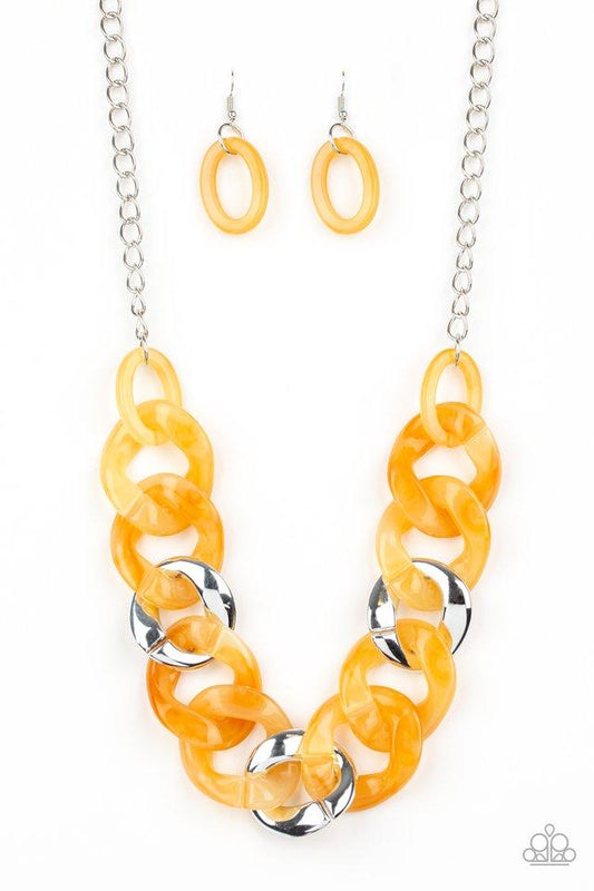 Paparazzi Necklace ~ I Have A HAUTE Date - Yellow