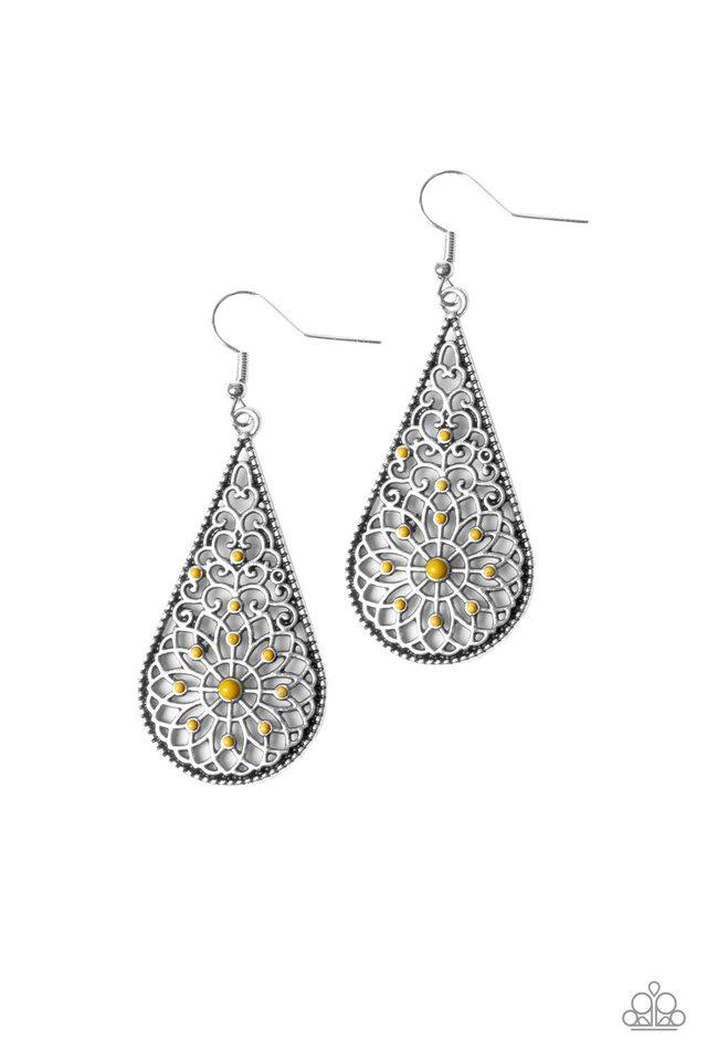 Paparazzi Earring ~ Mandala Makeover - Yellow