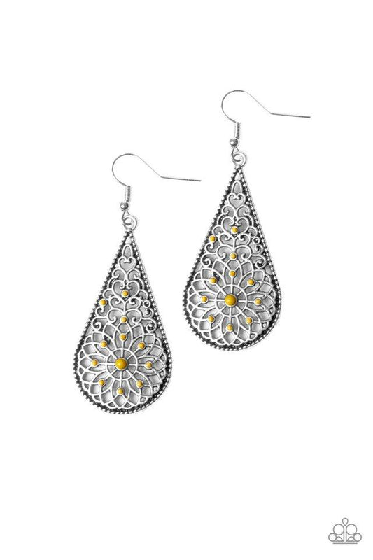 Paparazzi Earring ~ Mandala Makeover - Yellow