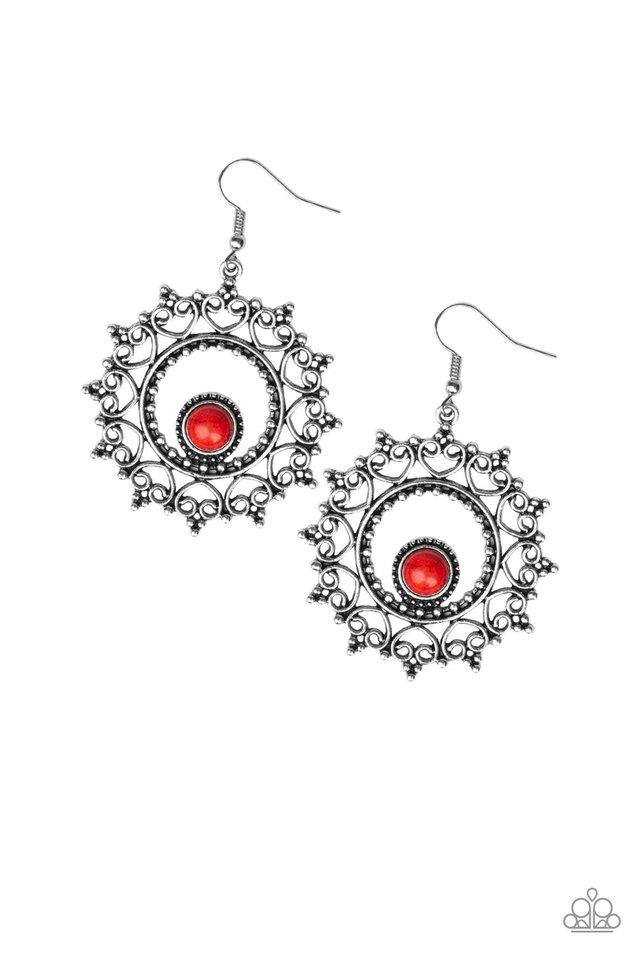 Paparazzi Earring ~ Wreathed In Whimsicality - Red