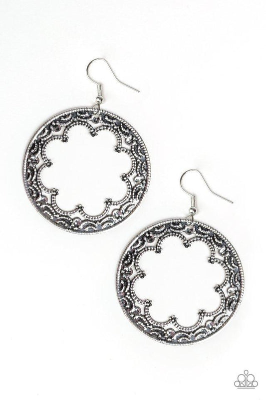 Paparazzi Earring ~ Whimsical Wheelhouse - Silver