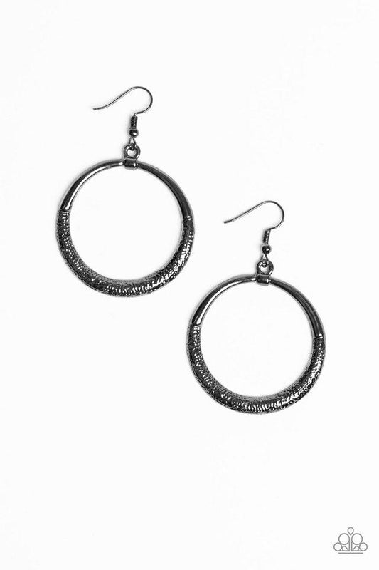 Paparazzi Earring ~ Modern Shimmer - Black