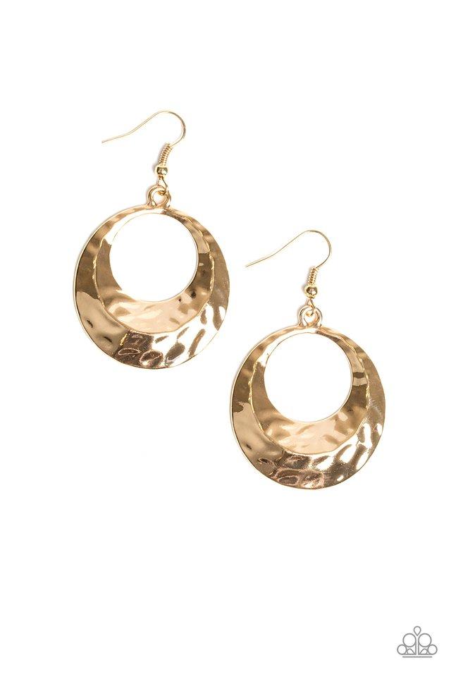 Paparazzi Earring ~ Savory Shimmer - Gold