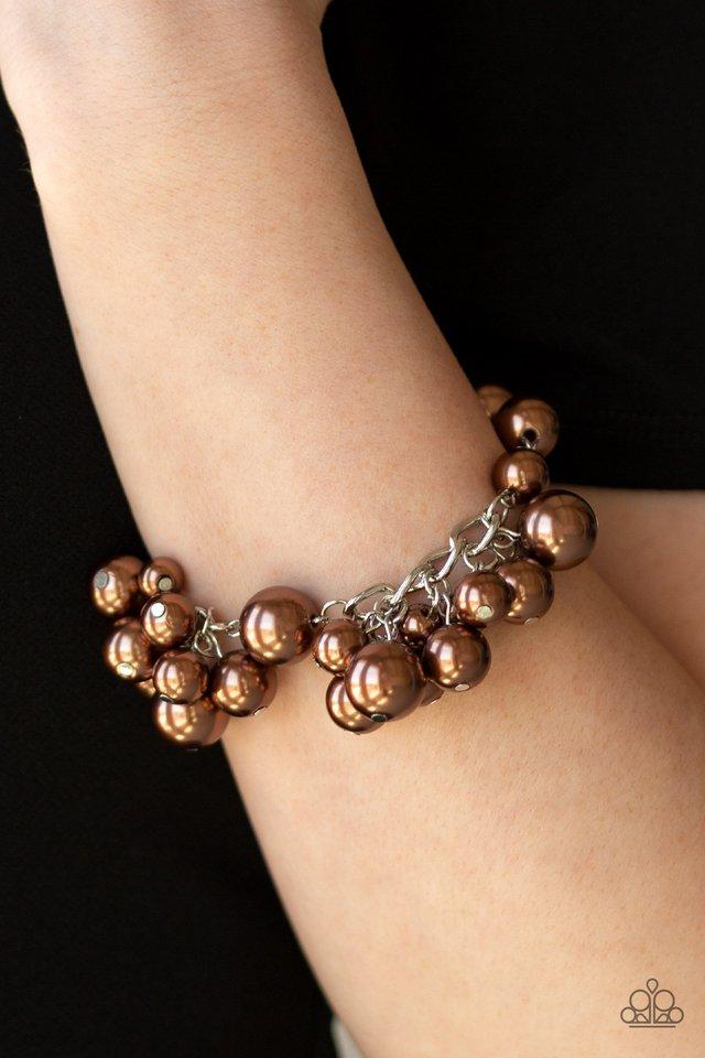 Paparazzi Bracelet ~ Girls In Pearls - Brown