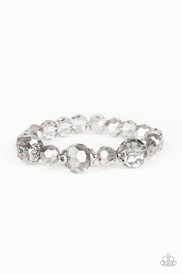 Pulsera Paparazzi ~ Crystal Collision - Plata