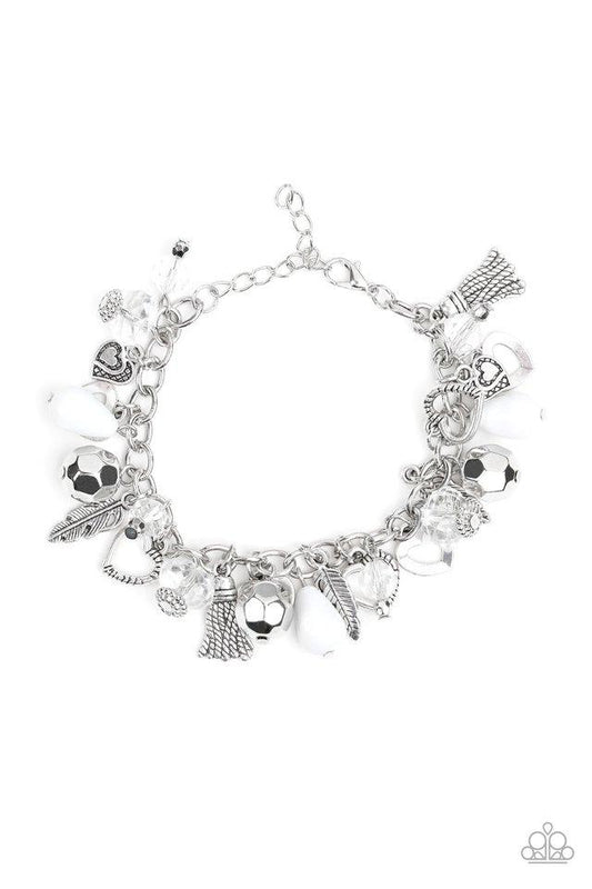 Paparazzi Bracelet ~ Charmingly Romantic - White