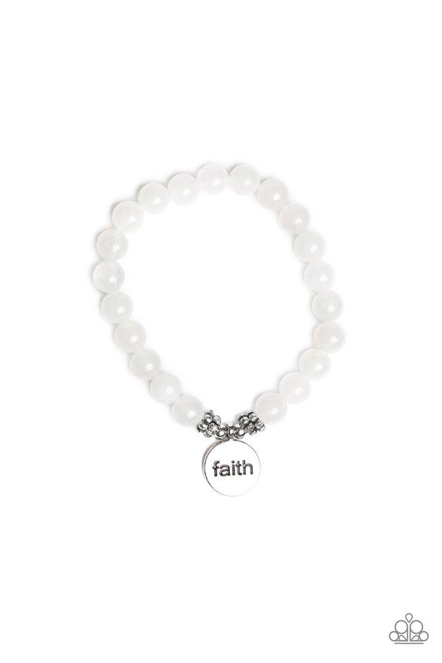 Paparazzi Bracelet ~ FAITH It, Till You Make It - White
