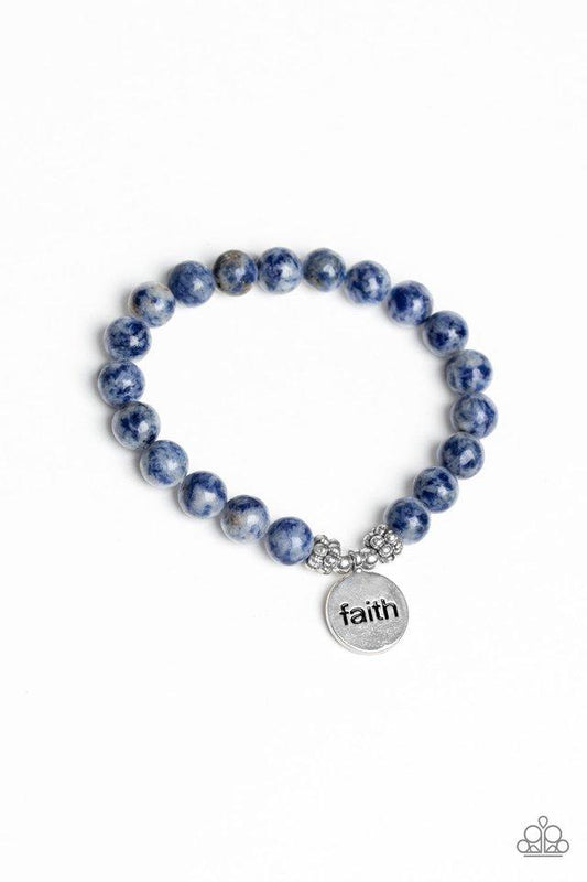 Pulsera Paparazzi ~ FAITH It, Till You Make It - Azul