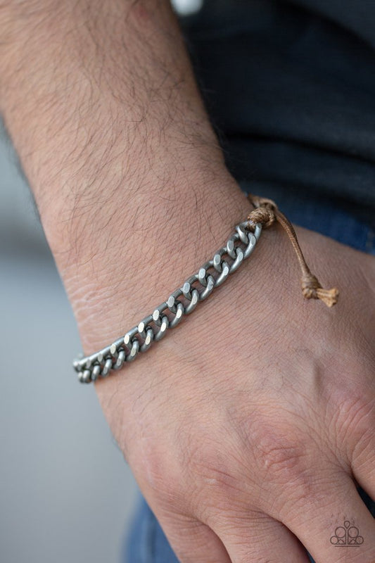 Tiebreaker - Silver - Paparazzi Bracelet Image