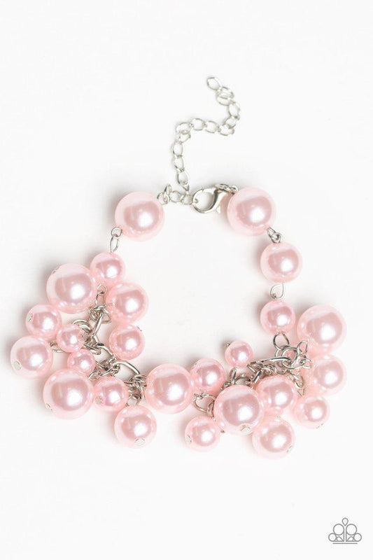 Paparazzi Bracelet ~ Girls in Pearls - Pink