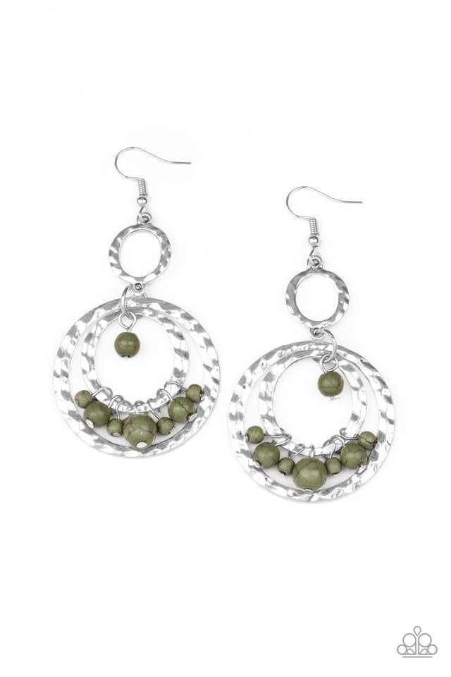 Rio Rustic - Green - Paparazzi Earring Image