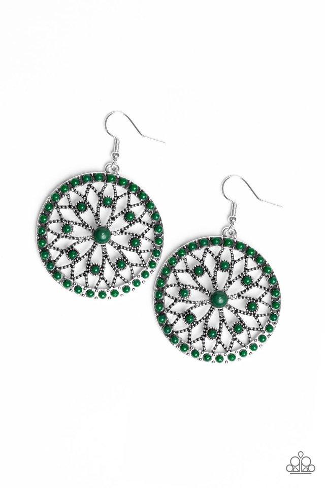 Paparazzi Earring ~ Merry Mandalas - Green