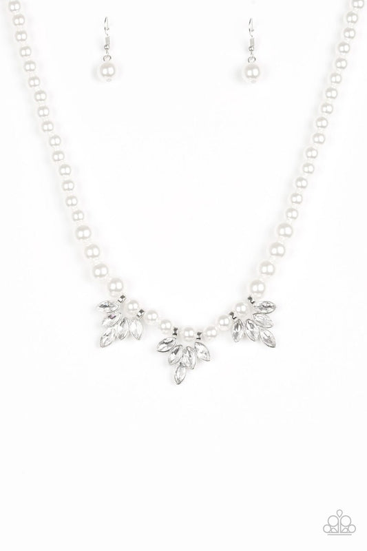 Paparazzi Necklace ~ Society Socialite - White