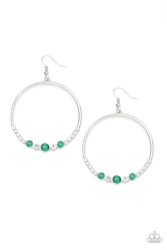 Dancing Radiance - Green - Paparazzi Earring Image