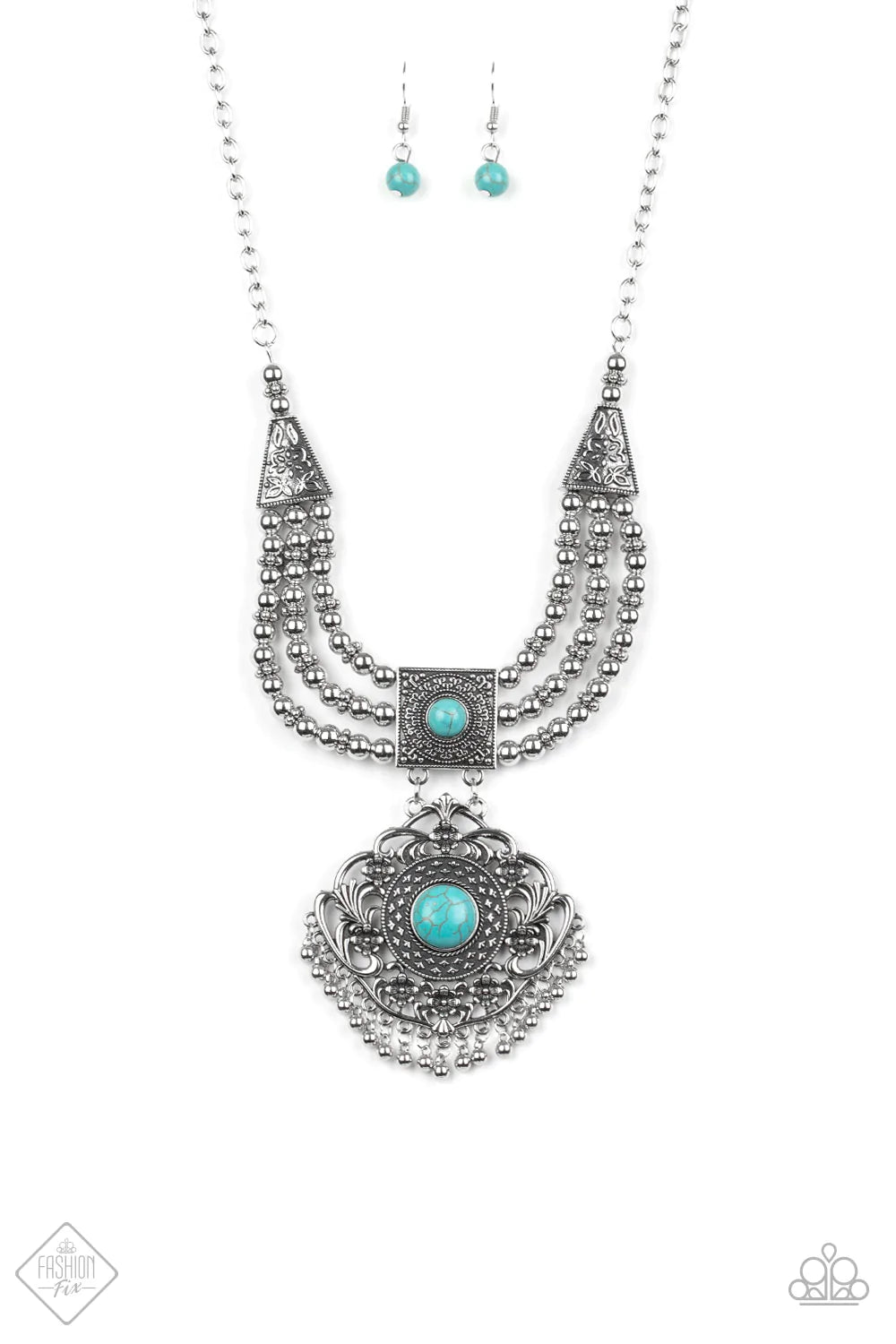 Paparazzi Necklace ~ Santa Fe Solstice  - Blue