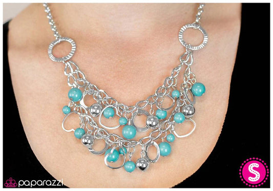 Paparazzi Necklace ~ Silly Little Love Songs - Blue