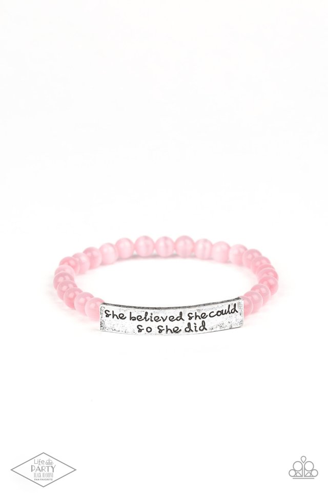 So She Did - Pink - Paparazzi Bracelet Image