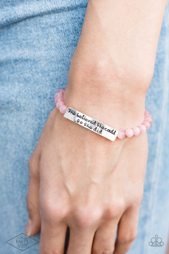 So She Did - Pink - Paparazzi Bracelet Image