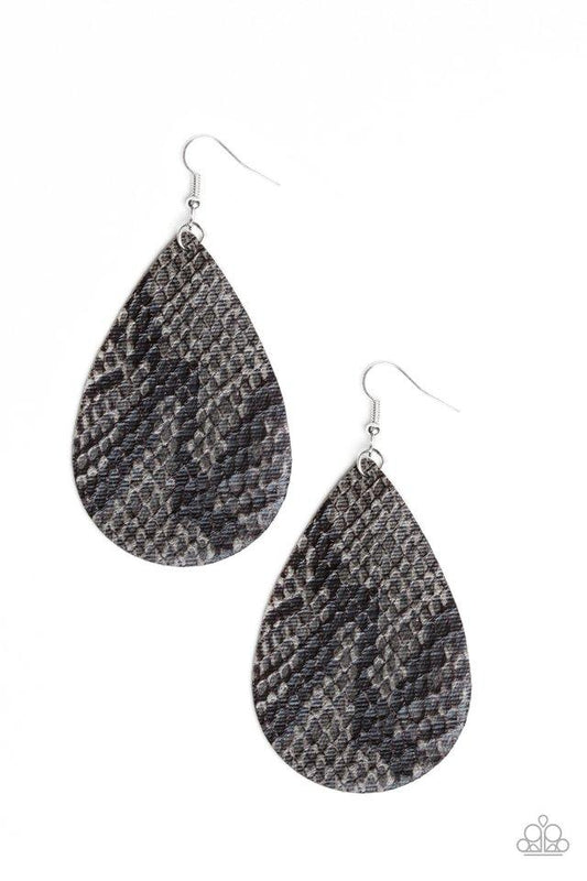 Paparazzi Earring ~ Hiss, Hiss - Silver