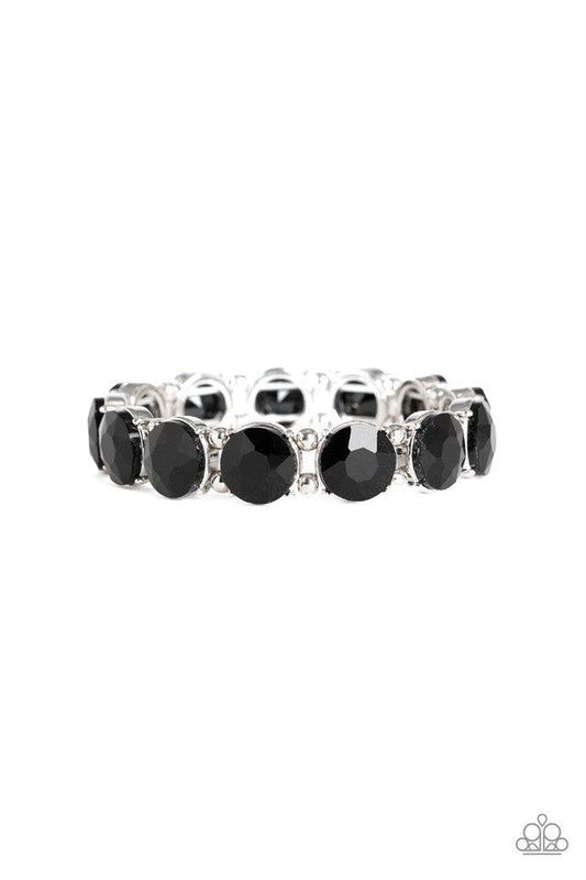 Paparazzi Bracelet ~ Glitzy Glamorous - Black