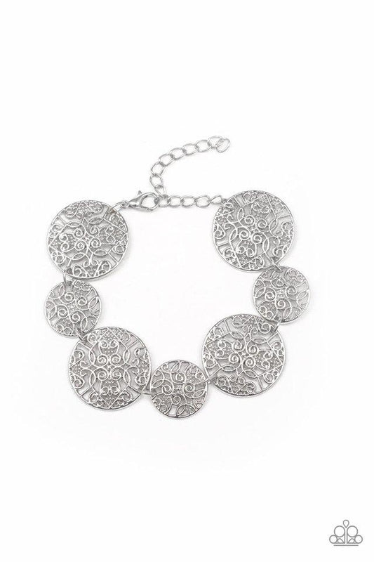 Paparazzi Bracelet ~ Modestly Malibu - Silver