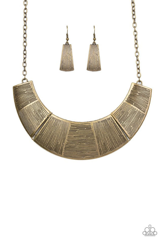 More Roar - Brass - Paparazzi Necklace Image