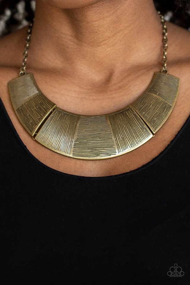 More Roar - Brass - Paparazzi Necklace Image