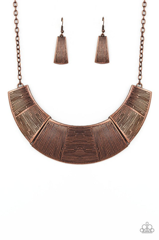 More Roar - Copper - Paparazzi Necklace Image