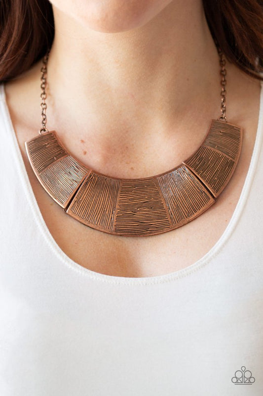 More Roar - Copper - Paparazzi Necklace Image