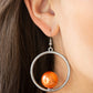 Solitaire REFINEMENT - Orange - Paparazzi Earring Image