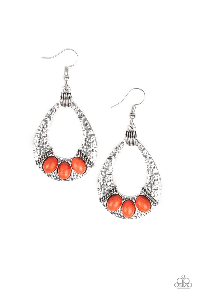 Terra Terrific - Orange - Paparazzi Earring Image
