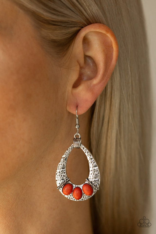 Terra Terrific - Orange - Paparazzi Earring Image