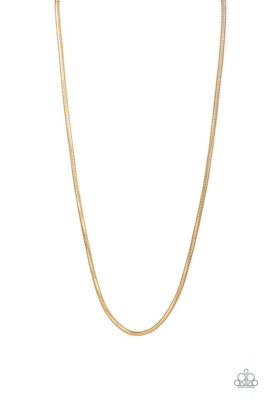 Victory Lap - Gold - Paparazzi Necklace Image