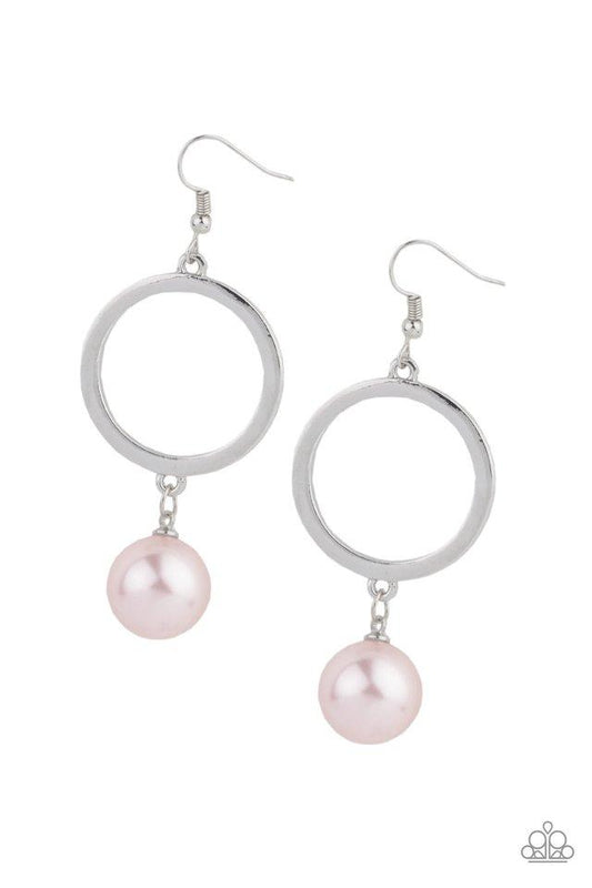 Paparazzi Earring ~ SoHo Solo - Pink