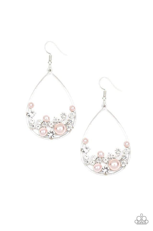 Paparazzi Earring ~ Town Car - Pink