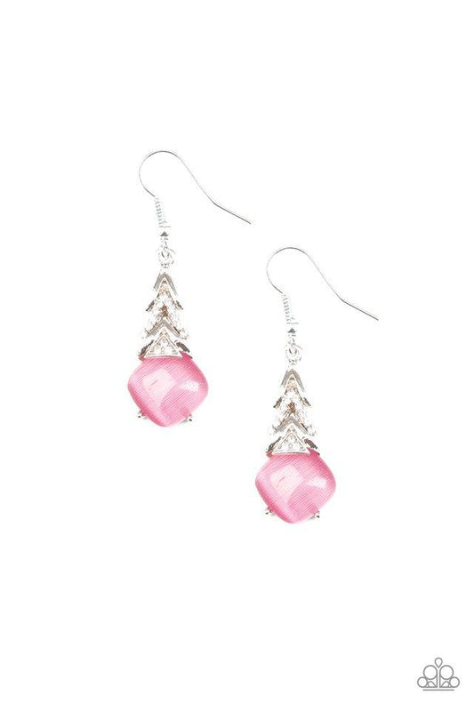 Paparazzi Earring ~ Dreamy Dazzle - Pink