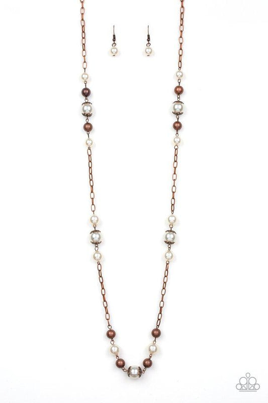 Paparazzi Necklace ~ Wall Street Waltz - Copper