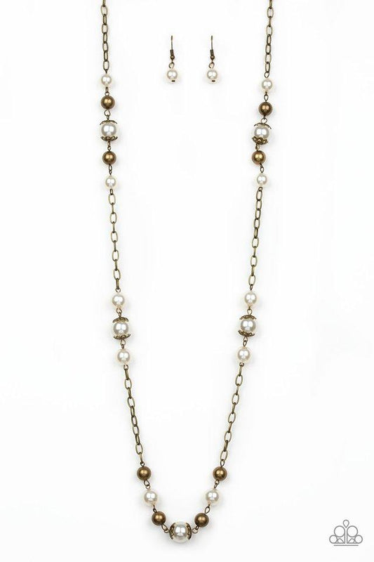 Paparazzi Necklace ~ Wall Street Waltz - Brass