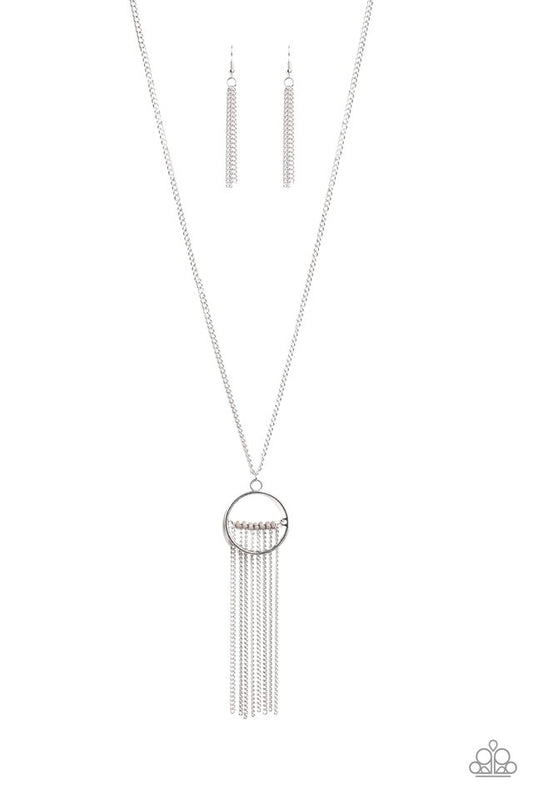 Terra Tassel - Silver - Paparazzi Necklace Image